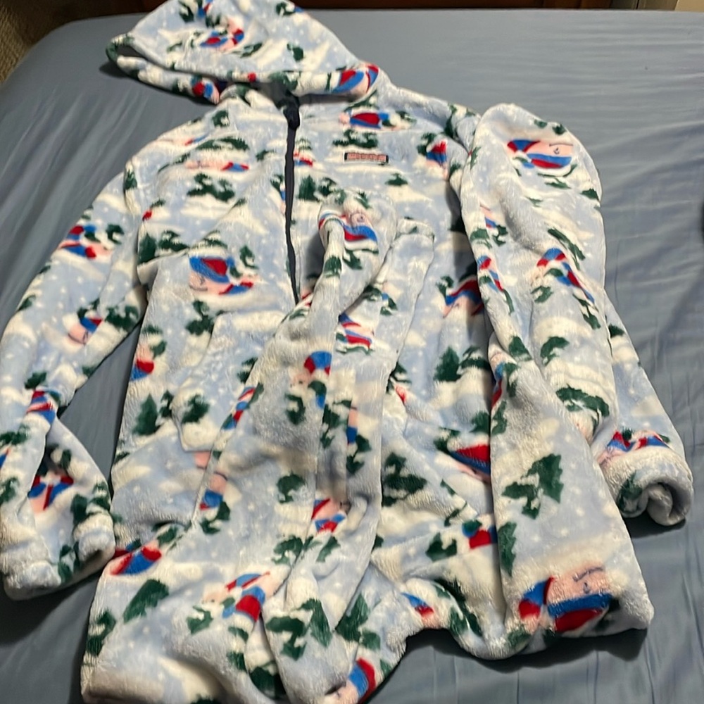 Vineyard Vines size L (16) High-Pile One-Piece pajamas- EUC